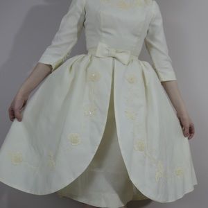 Wedding dress Vintage 50s two piece formal dress